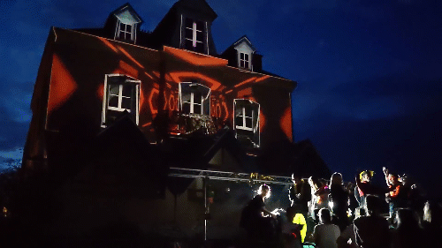 Animation du mapping vidéo sur la façade